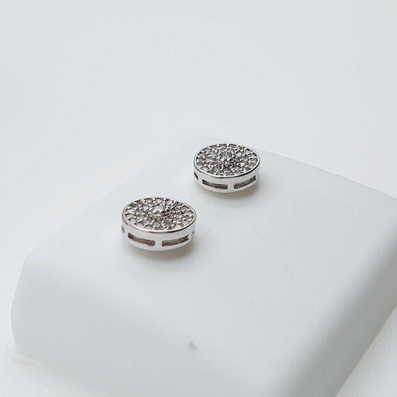 "925 Sterling Silver Plated CZ Earrings, INUS1BR169 - Picture 5 of 10